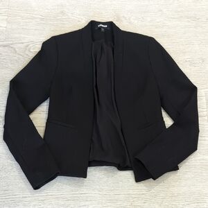 Express Black Cropped Blazer with Draped Lapel